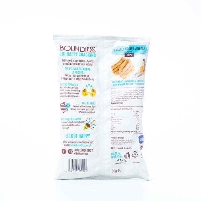 Boundless Sea Salt and Cider Vinegar Activated Chips 80g