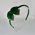 Bow School Hairband - Forest Green and Grey