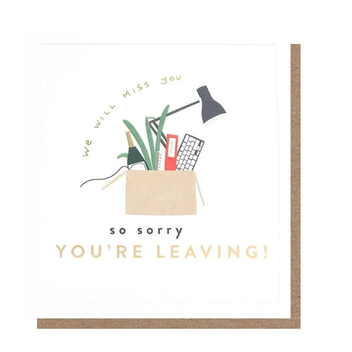 Box Packed Sorry You're Leaving Card - Waha Lifestyle