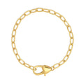 Bracelet -Oval Link Chain with Heart Clasp