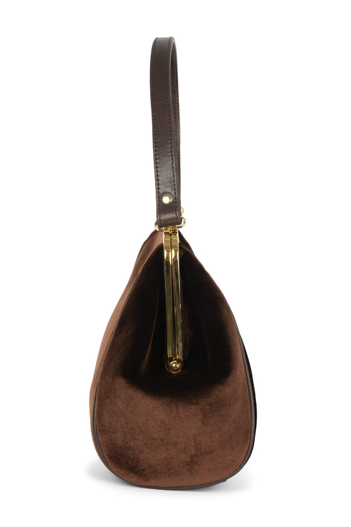 BRODERIE Jeffrey Campbell Handbags Brown Velvet Floral Multi