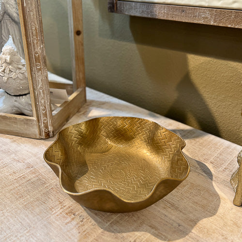Bronze Scalloped Bowl