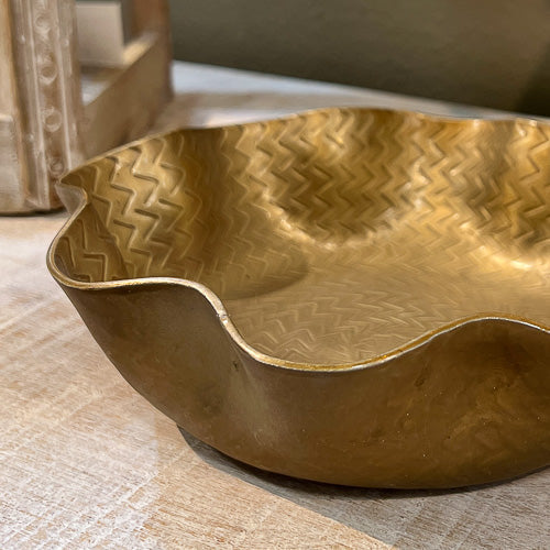 Bronze Scalloped Bowl