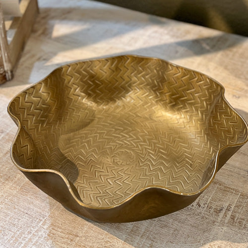 Bronze Scalloped Bowl