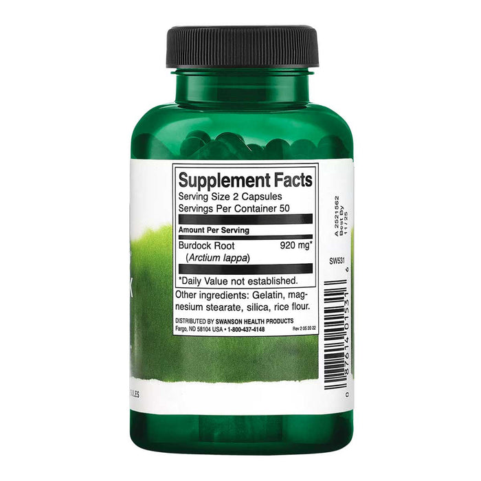 Swanson Burdock Root - Full Spectrum 460mg _2