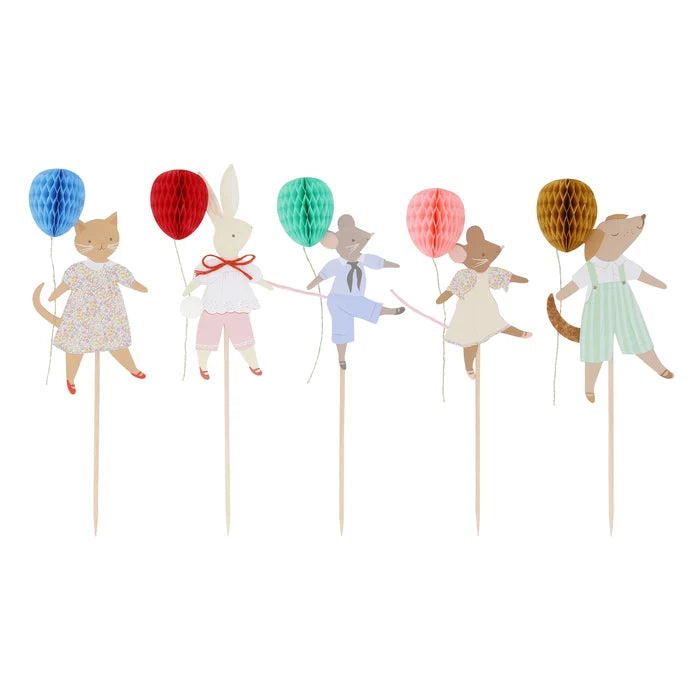 Meri Meri - Cake Toppers - Animal Friends - Pack Of 5