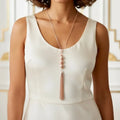 Elegant Jewelry - Swarovski Pearl and Rose Gold Tassel Necklace