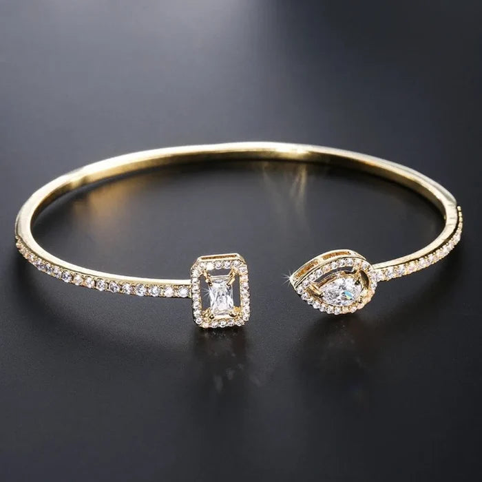 Wedding Jewelry - Cubic Zirconia Bridal Bracelet - Available in Silver, Rose Gold and Yellow Gold