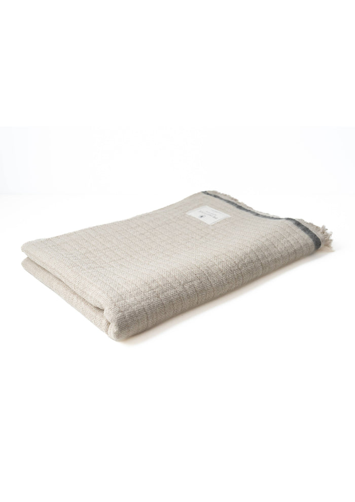 Casabali Linen Plaid Throw Blanket W01 - Magnolia Lane co. Home + Garden + Gift