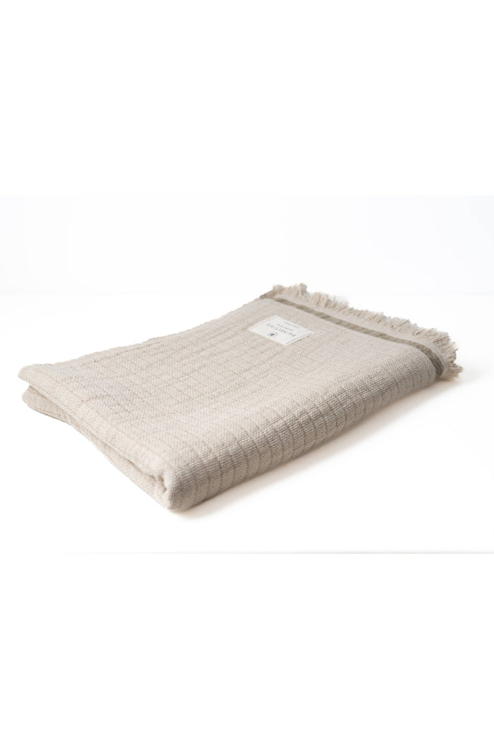Casabali Linen Plaid Throw Blanket W01 - Magnolia Lane co. Home + Garden + Gift