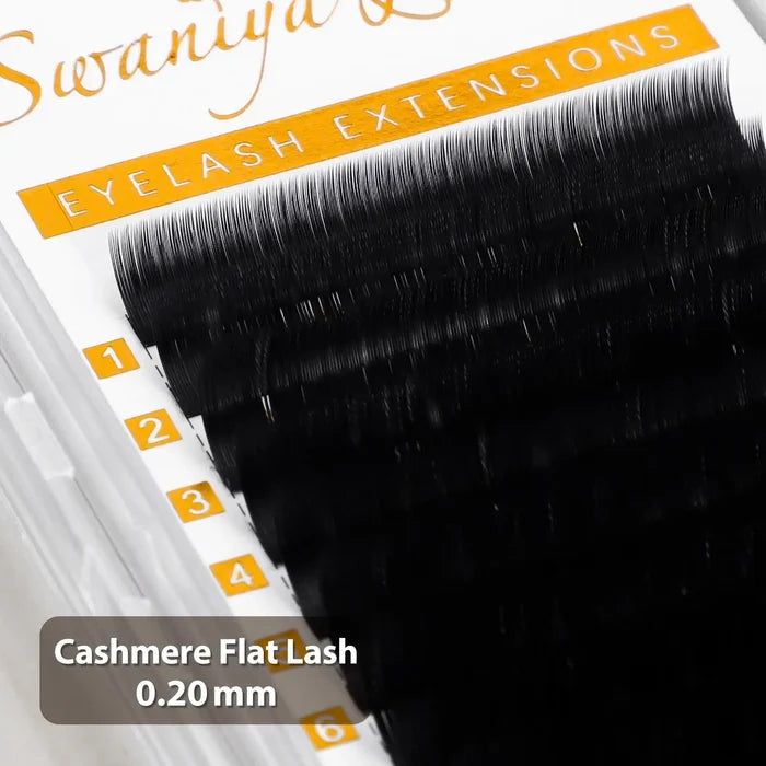 Cashmere Flat Lashes Extension 0.20mm Super Soft| Swaniya Lashes
