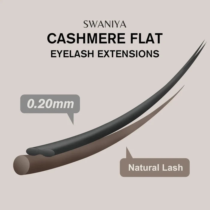 Cashmere Flat Lashes Extension 0.20mm Super Soft| Swaniya Lashes