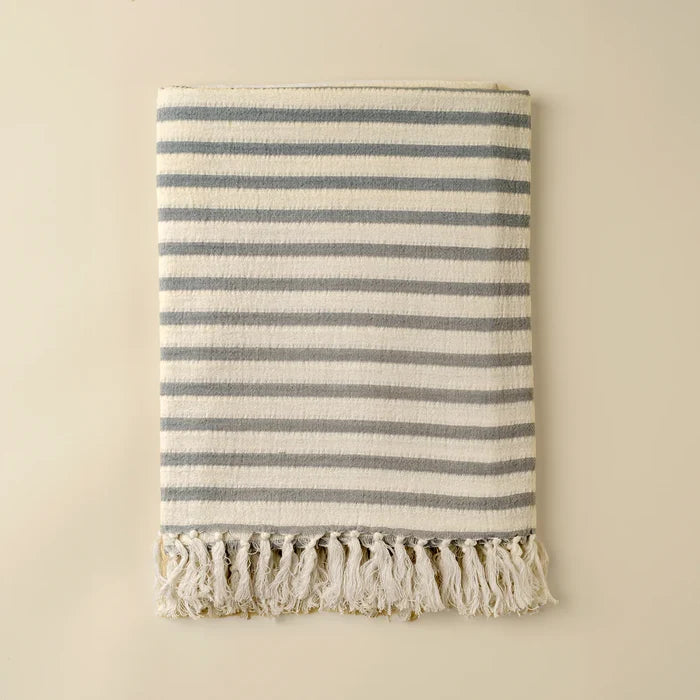 Castaway Cotton Throw, Blue - Magnolia Lane co. Home + Garden + Gift