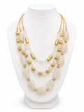 Champagne Brunch 3 Strand Beaded Necklace