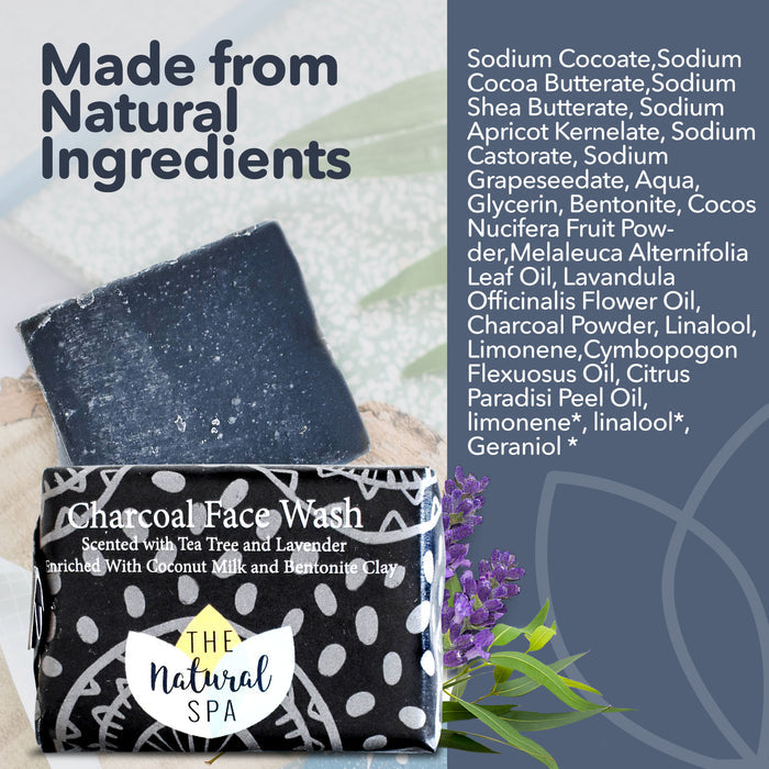 charcoal face wash bar, solid face wash, plastic-free skincare, vegan