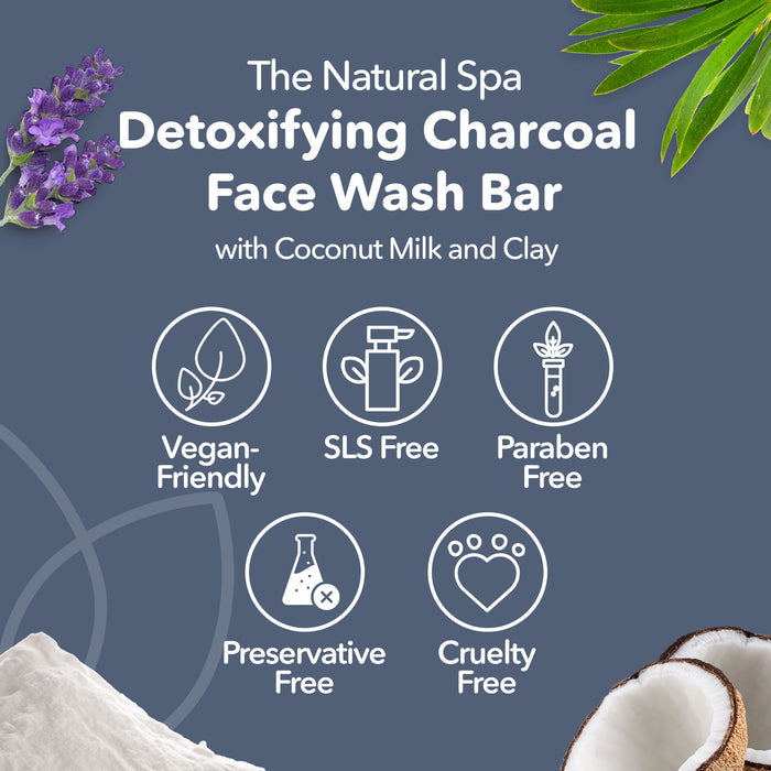 charcoal face wash bar, solid face wash, plastic-free skincare, vegan
