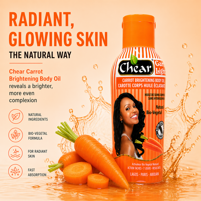 Chear Carrot Skin Brightening Oil 60ml – Kojic Acid Dark Spot Remover | Glow Oil for Hyperpigmentation, Acne Scars & Uneven Skin Tone