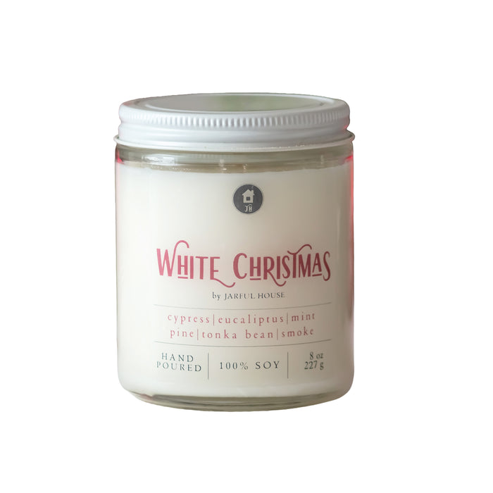 Christmas Candle White Christmas - 8 oz - Jarful House