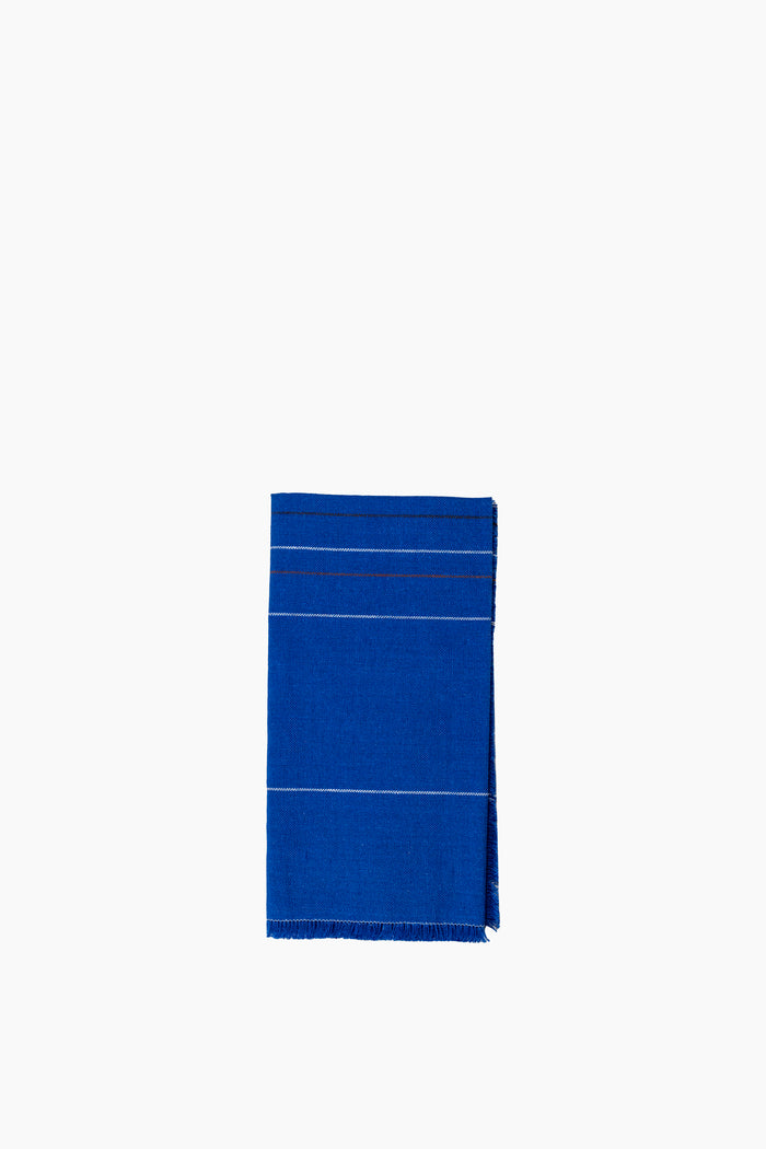 Chroma Fringed Napkin | Cobalt Blue