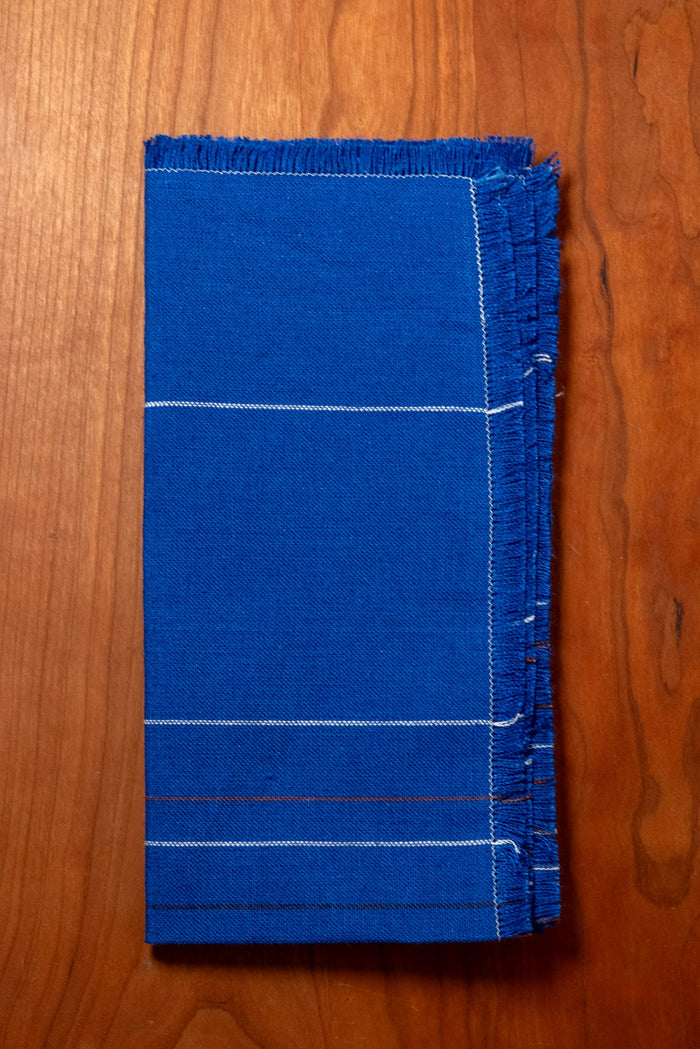 Chroma Fringed Napkin | Cobalt Blue