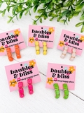 Citrus Splash Huggie Earrings