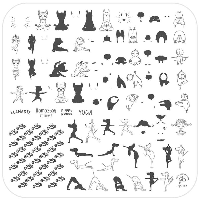 CJS-187 Llamaste |  Clear Jelly Stamping Plate