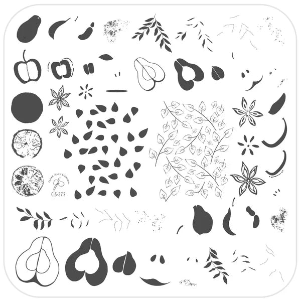 CJS-372 - Autumn Orchard | Clear Jelly Stamping Plate