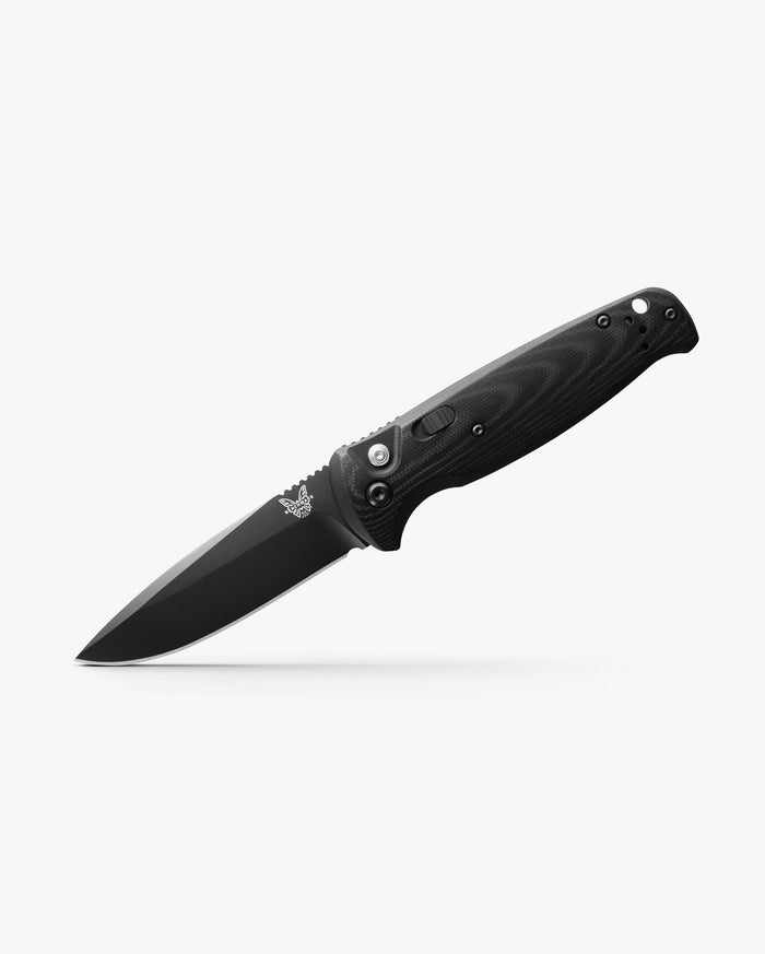 Benchmade CLA Black G10 Tactical Knife 4300BK - Angled Open | Benchmade Knife Co.
