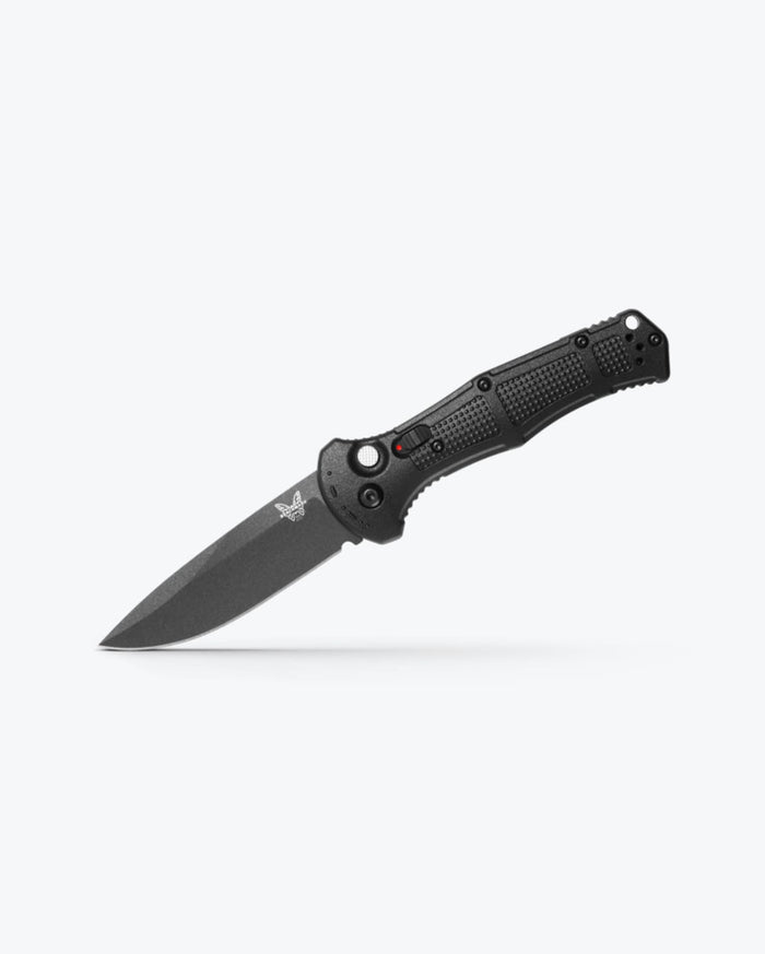 Black Grivory® Claymore Automatic Knife - Angled Side View | Benchmade Knife Co.
