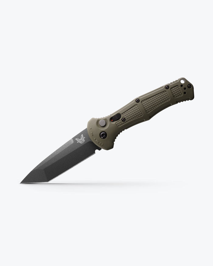 Claymore Ranger Green Tanto - Angled Open View | Benchmade Knife Co.