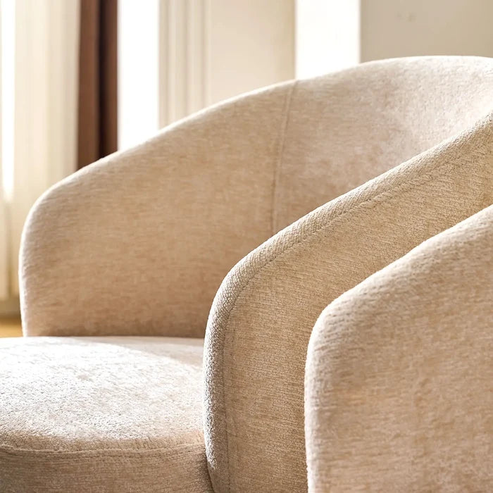 Cleo Cream Swivel Desk Chair