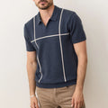 Cliff Sweater Polo Dark Indigo/Cream