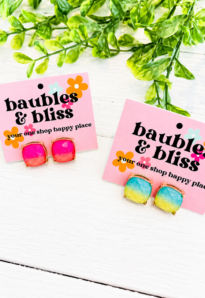 Color Me Happy Stud Earrings