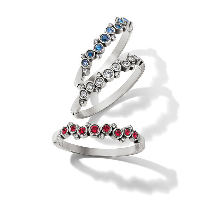 Constella Cluster HInged Bangle/Red