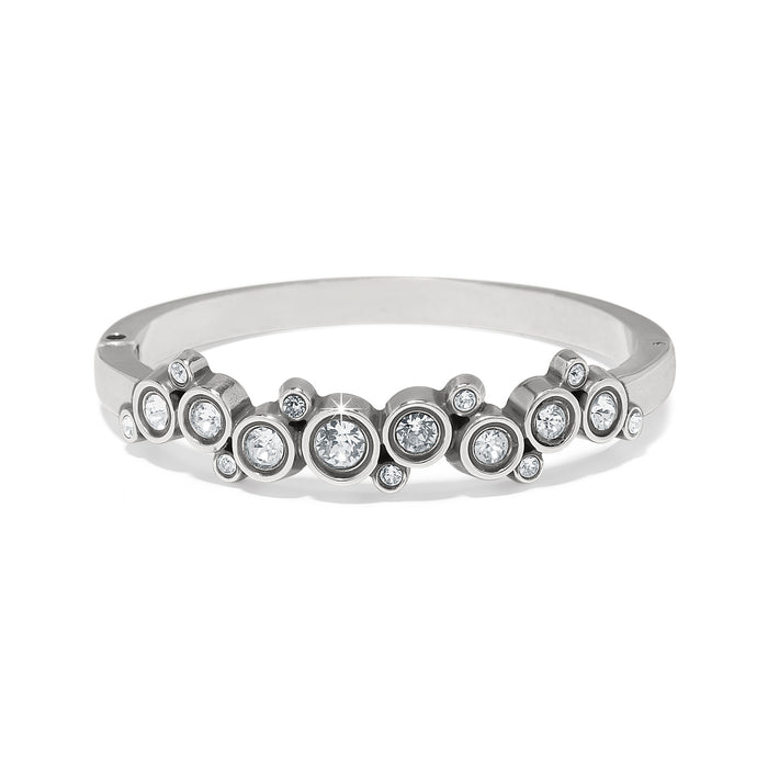 Constella Hinged Bangle /silver clear