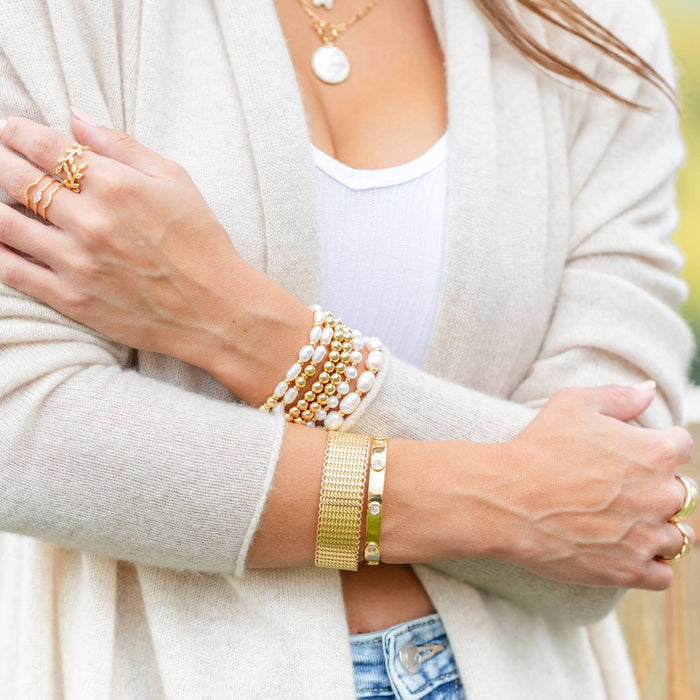 Cuff Bracelet-Interwoven Mesh Vibe