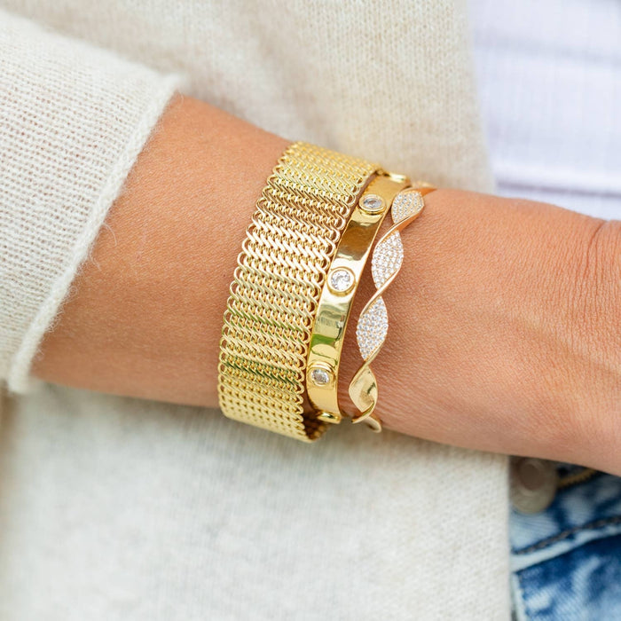 Cuff Bracelet-Interwoven Mesh Vibe