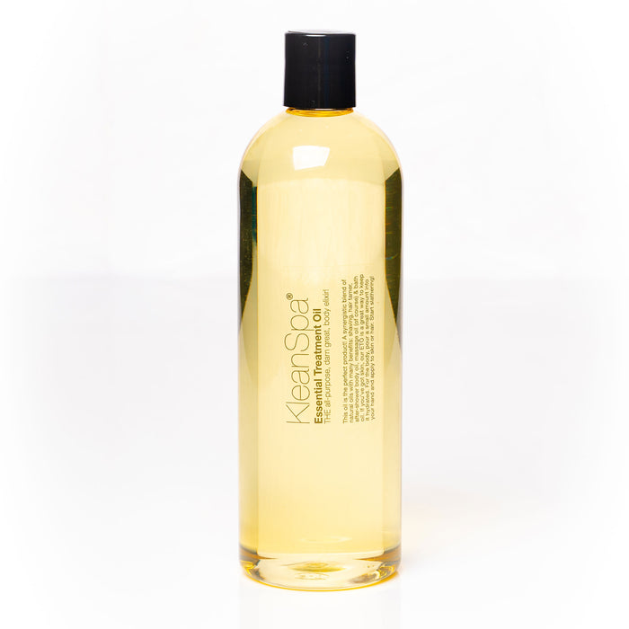 large bottle of custom scented body oil