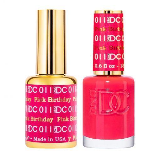DND DC 011 Pink Birthday - DND DC Gel Polish & Matching Nail Lacquer Duo Set