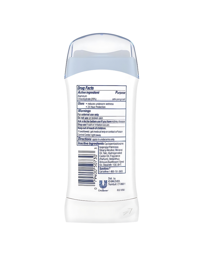 Dove Orignal Clean 24 Hours Invisible Deodorant Stick, 74 g