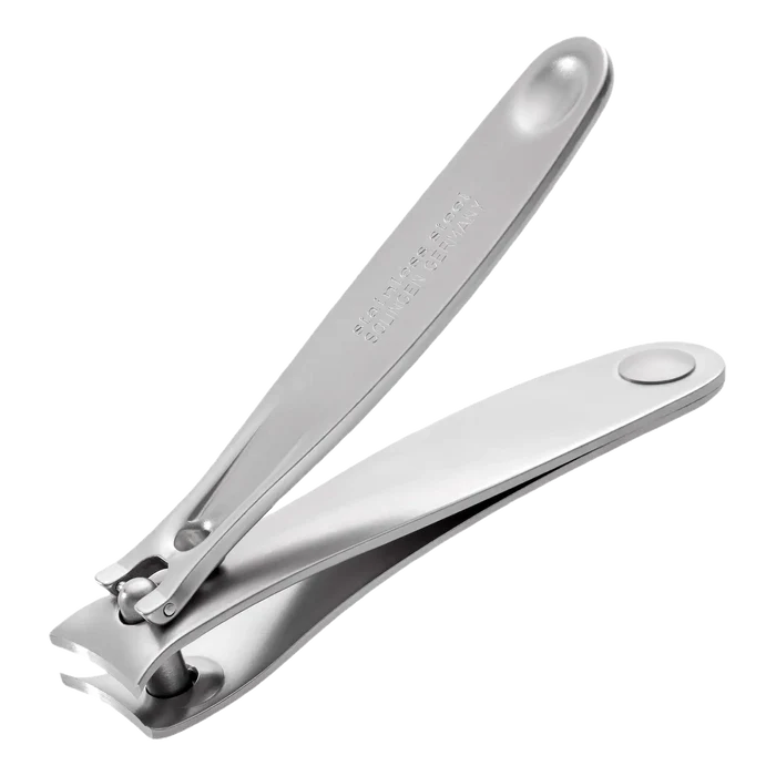 DOVO tånegleklipper i mattet rustfritt stål med ergonomisk grep og kileformet blad
