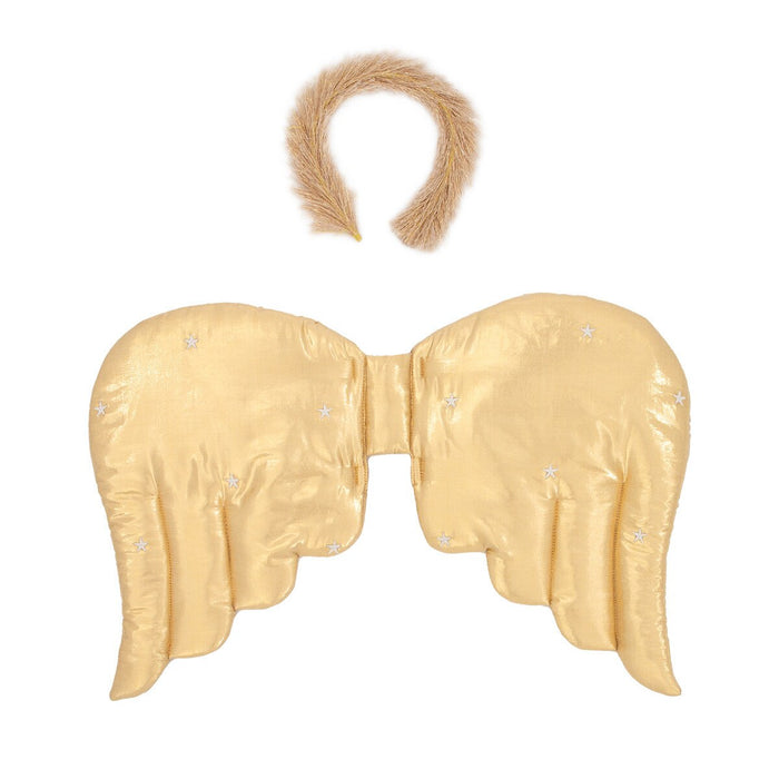 Meri Meri - Dress Up Kit - Gold Quilted Angel Wings - Details
