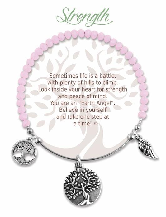 Earth Angel Bracelet Strength Pink - Cardsmart & Gift