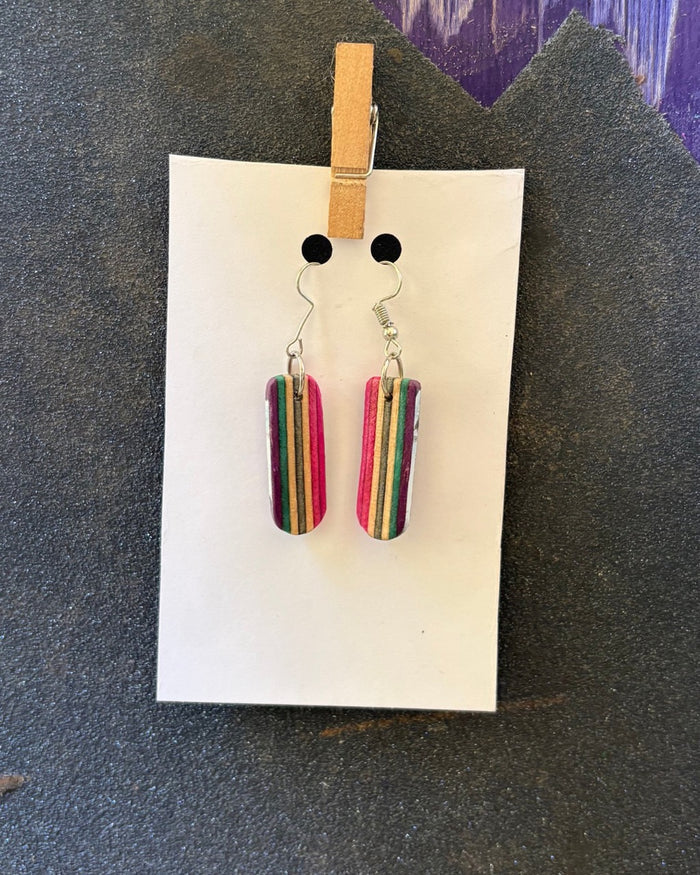 Eco-Friendly Recycled Skateboard Earrings | Handmade Art Jewelry by Decked Out Designs, Charleston, SC