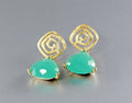 "Electra" - Trillion-Cut Cubic Zirconia Earrings