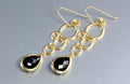 "Ella" - Black Onyx Drop Earrings
