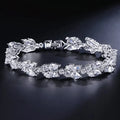 Wedding Jewelry - Cubic Zirconia Bridal Bracelet - Available in Silver, Rose Gold and Yellow Gold