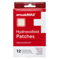 Pack of emuaidMAX Hydrocolloid Patches on a white background
