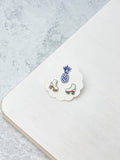 Enamel Stud Earrings-Roller Skates