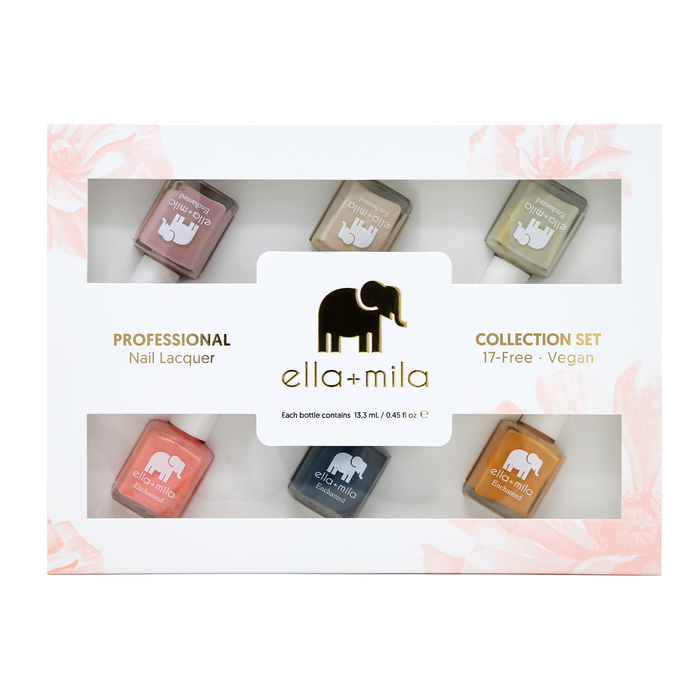 Enchanted Collection 6-pack nail polish gift box, front view